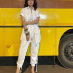 Tisca Chopra Instagram - Would make a decent washing powder ad .. Styled by the genius @stylemuze In @ankurjpret @louboutinworld and #bestbusesmumbai