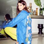 Tisca Chopra Instagram – Blue with green has to be my favourite color blocking .. 

Wearing @nika1.0clothing with @zara tracks and @realmrvalentino sandals 
HMU @shrushti_birje 
📸 @dieppj 

#colorblock #blue #green #fashion #style