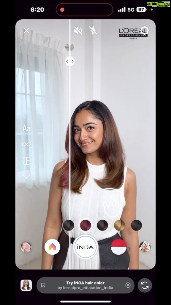 Tridha Choudhury Instagram - Try the L’Oréal Professionnel Inoa virtual hair color ‘try on’ today! ⭐️