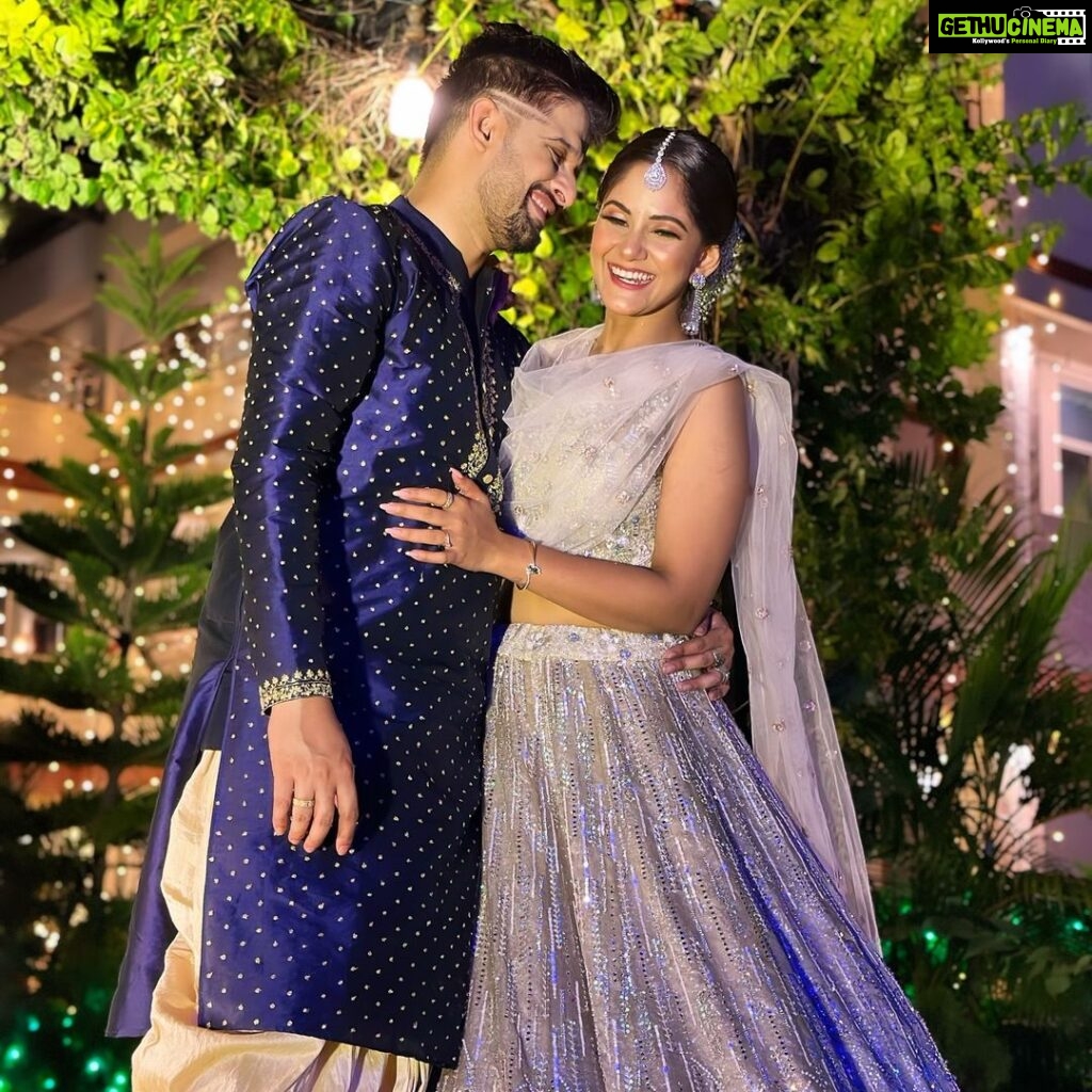 Trina Saha Instagram - Main toh... Lutt Putt Gaya🤪🤪 My outfit by @label_tanmay_biswas Her outfit by @kalighataindia Styled by @neelsaha_styled_by_blue #marriage #celebration #trineel