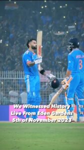 Trina Saha Instagram - Eden Gardens Witnessed History🔥05.11.23🔥 And We were there....❤️ #MetaSuper50 #cwc23 #trineel