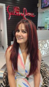 Trina Saha Instagram - @trinasaha21 gets ready to heat up the atmosphere a little more at the Eden Gardens a day before the match.  So lucky to watch them close and cheering our Indian Team. 

#haircolorchange #haircut  #longhairstyles  #longhairstyling #longhairmakeovers #balayage  #jollychandamakeover  #hairstyling #hairtransformation #hairtransition #copperblondehighlights #longtoshorthaircuts # #flameredhaircolor #burgundyhaircolor #coppergoldhaircolor  #haircolor #haircut #longhair #beforeandafter #beforeafter  #longandthickhair #longhaircut #longhair  #reelkarofeelkaro #jollychandahaircuts #reelitfeelit #trending #trends #hairtrends #hairhighlights #findyourvibe
.
.
.

Follow us on satinrosesalonspa.in 
Call us on 03323212162, 03346023148 or 098311 31315