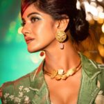 Trina Saha Instagram - Say yes, take risks, and live life on your own terms !!💚 👗 @pds_sneha 💚 @neelsaha_styled_by_blue 💍 @adros_creations 💄 @kunal_makeup_artist 📸 @sayantan_dutta_photography 📍 @thekolkatastudio #trinsi #instafashion #instamood