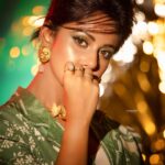 Trina Saha Instagram - Say yes, take risks, and live life on your own terms !!💚 👗 @pds_sneha 💚 @neelsaha_styled_by_blue 💍 @adros_creations 💄 @kunal_makeup_artist 📸 @sayantan_dutta_photography 📍 @thekolkatastudio #trinsi #instafashion #instamood
