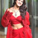 Trina Saha Instagram - Give me Red ❣️😋 📸 @somnath_roy_photography 👗 @neelsaha_styled_by_blue 💍 @klothbytrineel 💄 @brushofpritam #trinsi #instafashion