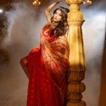 Ulka Gupta Instagram - DAY 1 featuring @ulkagupta as the Modern Indian Goddess where she represents the color orange🧡 . Orange signifies the vibrant energy of life and the color represents the power and positivity brought by Goddess Kushmanda. It's a day to pray for happiness, health, and prosperity. . Shoot Concept & Look Designed By:- @nehaadhvikmahajan @bridalsbynam @imuseacademy . 💄MUA , Hair & Styling :- @nehaadhvikmahajan . Assistant Stylist:- @styleby_vaishnavi . 🥻Saree :- @neerusindia . 💍Jewelery :- @sonisapphire . 🎥:- @deepakdasphotography @kakali_das_photography . 📍Location:- @setsinthecity.in #ulkagupta #makeup #ootd #nehaadhvikmahajan #makeupbyme💄 #nammakeovers #bride #to #be #bridal #look #bridalmakeupartist #destinationweddingmakeupartist #weddingmakeup #hair #hairstyling #nammakeovers #bollywood #television #makeupartist #mumbai #traveller #all #over #the #globe