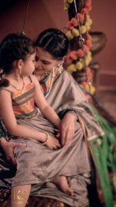 Urmilla Kothare Instagram - #JizahAniAai गुढ़ी पाड़वा साजरा करताना... 

Coming soon

Get ready to see an amazing celebration of Gudhi padwa by Urmila & Jizah Kothare . 

Thanks a lot  @urmilakothare for your presence and trust on us for your special occasion shoot..

K2 is one and only brand seller of such sarees in the market, who believes to give handcrafted creativity on khunn sarees.. 
our sarees are totally Handcrafted and fully worked khunn saree … 

The work making process of this saree is handcrafted not a powerloom process …

Outfits by @k2fashioncloset 
MUA @priyankapore_makeupartist 
Photoshoot by @sevenvowstories and @royalebysvs
Jewelery by @hridhasfashion
Photoshoot concept, Style and managed by @ketaki_ashish

DM us for to book above saree 

‼️ This Top, Design and All Images are Subjected to Copyrighted and taken by team K2 ©️

‼️P.S : Do not use this Image on social media and Design without our Permission.. it may lead to legal action… 

#urmilakothare  #jizahkothare 
#k2fashioncloset ⁣⁣⁣ #KhunnSaree #khunsarees⁣⁣⁣ #KhunnDupatta  #khunedit #khunblouse #PremiumKhunn #sareenotasorry #reels #viral #reelsinstagram #viralreels