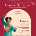 Urmilla Kothare Instagram - Urmila Kothare is here with her vibrantly choreographed thumri 'More Kanha Jo Aaye Palatke'. Celebrate the spirit of Dance and Holi with her workshop scheduled for : Date : 22nd January Time : 12pm onwards Fees : ₹1000/- for early bird and ₹1200/- on spot registration Venue : Nritya Shakti Studio, Goregaon West @nrityashakti . #kathak #kathakfestival #kathakdancer #kathakdance #festival #event #youth #youthevent #dancers #dance #classicaldance #classicaldancers #mumbai #mumbaiyouth #mumbaievent #mumbaiworkshop #workshop #mumbaidancers #mumbaikathakdancers #explorepage #fyp #tykf #theyouthkathakfestival Mumbai, Maharashtra