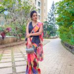 Urmilla Kothare Instagram - 🧡🧡🧡🧡 👗 Outfit by @moresha_sameera_dalvi . . #photooftheday #saree #style #ootd #look #instafashion #urmilakothare Mumbai, Maharashtra