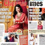 Vedhika Instagram - #HappyDiwali #Repost @chennaitimestoi @bangalore_times with @use.repost ・・・ Here’s a sneak peek at our front page today. @logesh_balachandran_ Photography @sickfreek Hairstylist @dileep_mua To read our epaper, go to epaper.timesofindia.com For more entertainment news, visit etimes.in
