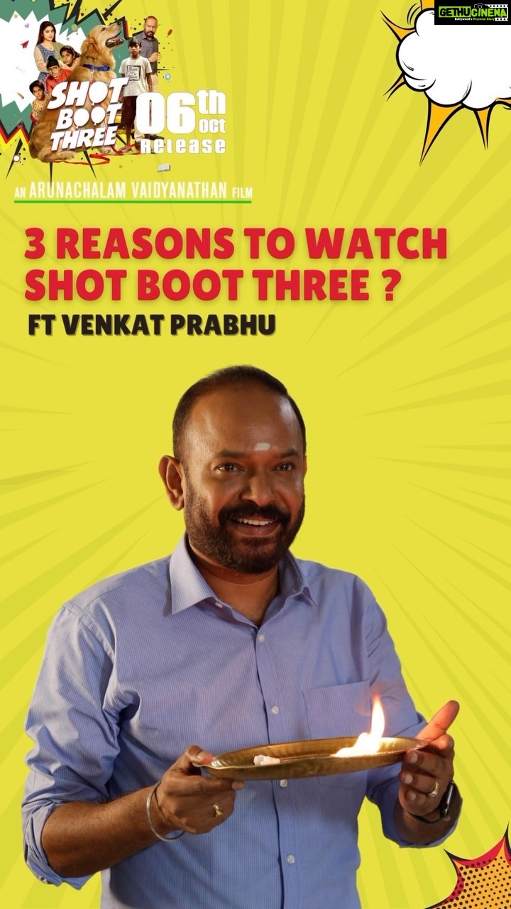 Venkat Kumar Gangai Amaren Instagram - Venkat Prabhuโs Paw-some Movie Picks! ๐๐พ He shares three tail-wagging reasons to rush to theatres on Oct 6th for Shot Boot Three! ๐ฅ๐ฟ Get ready for a barking good time! ๐ถ๐ฌ #ShotBootThree in theatres from Oct 6th!๐ถ๐คฉ #traileroutnow #SpreadLoveMax Written, Directed and Produced by: @arunvaidyanath Music Composed and Arranged by - @rajheshvaidhya Co-producer -@mugilchandran Screenplay - @anandraghav77 and @arunvaidyanath Cast โ@realactress_sneha @venkat_prabhu @yogibabu.official_ , @sivaangi.krish, @poovaiyarkappies , @pranitiofficial , @kailash_heet, @vedhanth.08,@ijuvitharthi @actresskomalsharma,@actorshira Associate Producer - Arunram Kalaiselvan Executive Producer - @venky.sadagopan Dop โ@dop_sudarshan Art - K. Arusamy Stunts โ@stuntsudesh Sync Sound Recordist - @anandraghav77 DIT - Cinehive Festival Director โ Tushar Unadkat Production Executive - Karthick Anandha Krishnan Associate Directors โ R. Sathish kumar, Arun Sivasubramaniam Assistant Directors โ@arjunrengarajan, Kishore kanna, Raja Arunachalam, God Marudhu @barathvikramanks @samymercury @azhar.style @saregama_official @antenedilbert @xblakpradeep @onlynikil @thirumaleshjayanthi @thirumaleshjayanthi @varattastudios #petloversanthem #Universecreations #ShotBootThree #DogLovers #petlovers Chennai, India