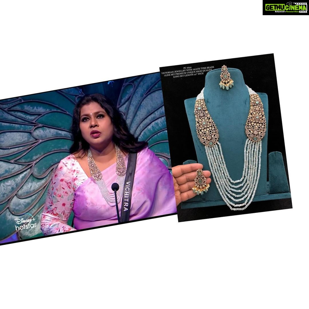 Vichithra Instagram - @vichu_90 mam in our most beautiful jewellery at bigboss #bigboss #bigbosstamil #bigboss7 #vijaytelevision #vijaytelevision