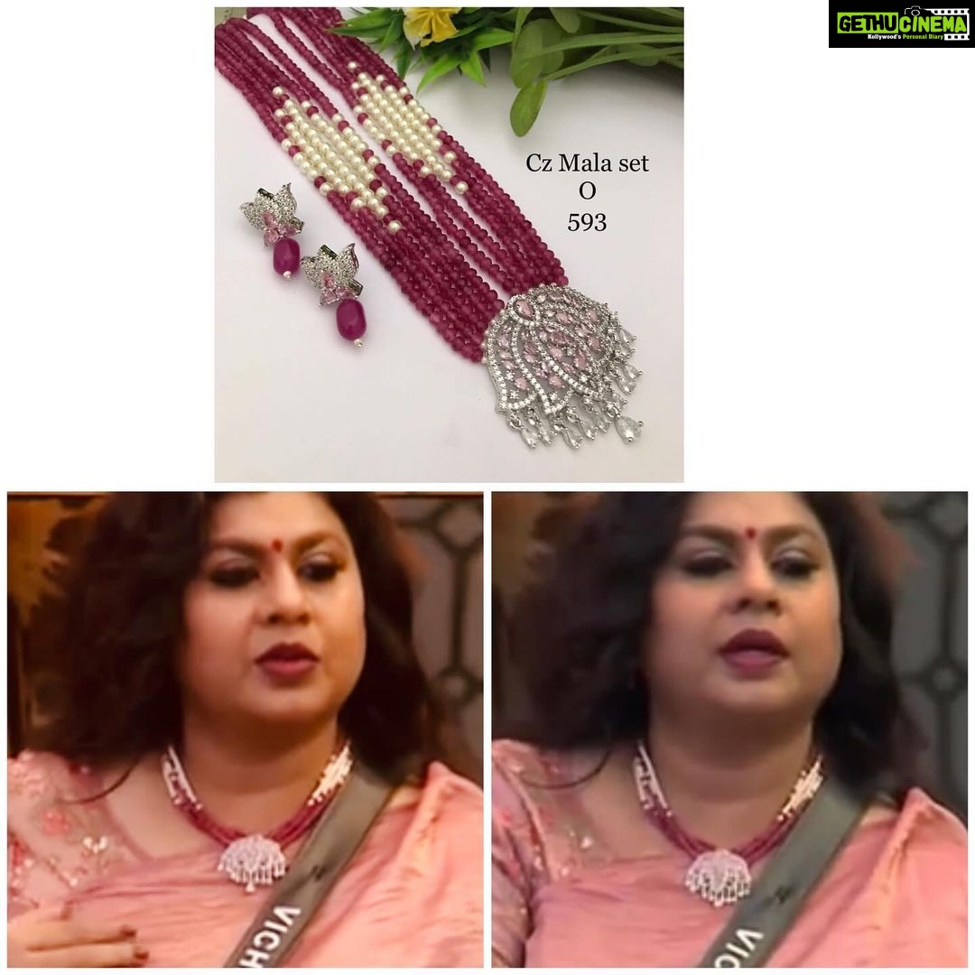 Vichithra Instagram - #bigbosstamil #crystalset#pinkcrystal #zercon #vijaytv #vijaytelevision#bigboss7tamil#instafashion #instashopping