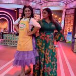 Vichithra Instagram - Third time pairing with @kuraishi_the_entertainer . Loved and laughed every second , this week in #cwc4. He nailed every one of us with his excellent wit and humorous performance as my favorite #contestant @srushtidangeoffl @kuraishi_the_entertainer, you are truly an #entertainer, dear God bless, u da . Loved the bonding between us . Hope to continue more and more pairing with you💜💜💜💜💜💜💜💜💜💜💜💜💜💜