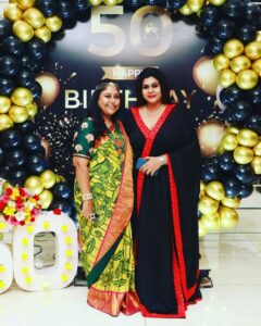 Vichithra Instagram - She is 50 but still growing younger and prettier... @brindamurali72 🥰😍🤩❤❤❤
Meeting friends after a long time 
#birthdaybash #funtime #metime #party

#actress  #picofinstagram #black 
#friendsforever #page3magazine #tamilactresses 
#dress  #lace  #time