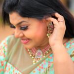 Vichithra Instagram - YOU HAVE TO BELIEVE THE CHANGES YOU HAVE ALREADY MADE DEARS ♻️♻️♻️♻️♻️♻️ #happysunday #happyweekend #sareelove #floralinspiration #floralsaree #chiffoncake #chiffonsarees #green