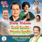 Vijay Vasanth Instagram - Welcome to Chennai. Madam Sonia Gandhiji and Smt Priyanka Gandhiji