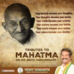 Vijay Vasanth Instagram – Remembering Mahatma on his birth anniversary

#mahatmagandhi