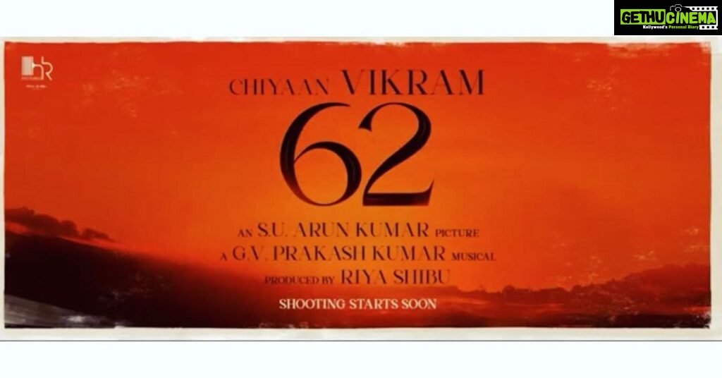 Vikram Instagram - Thrilled to unveil the much-awaited announcement video of my upcoming film alongside the incredible talents of #SUArunKumar , @gvprakash musical and @hr_pictures. https://youtu.be/C5JuRbz9ptM Brace yourselves for an unforgettable cinematic experience! 🎬✨❤️ #Chiyaan62 An #SUArunKumar picture A @gvprakash musical Produced by @riyashibu_