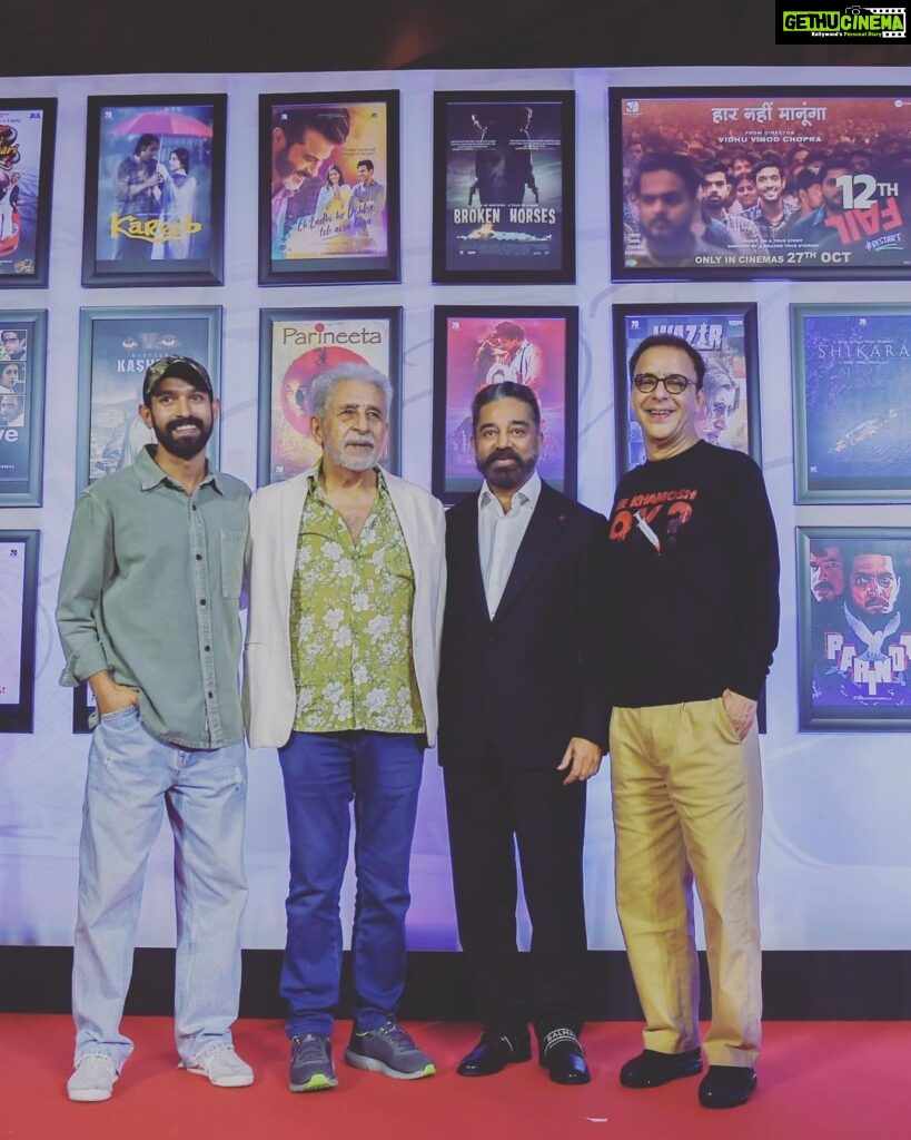 Vikrant Massey Instagram - Celebrating The Man, his passion, his timeless cinema, his glory & his indomitable spirit for life 💫 I Love You ❤️ And, in such an esteemed company. Aargh!!! Could it get any better? @vvchimself @vidhuvinodchoprafilms #45yearsOfVVC 📸: @javeddar