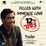 Vikrant Massey Instagram – Your love and support are driving our mission to inspire millions to #Restart. 

#ZeroSeKarRestart

Watch #12thFail in cinemas on 27th October – inspired by a million true stories.

#12thFailTrailer out now: Link in bio

@vidhuvinodchoprafilms @zeestudiosofficial @medhashankr @anantvjoshi @anshumaan_pushkar #VikasDivyakirti @arsgeeta @itsharishkhanna @priyanshuchatterjee @moitrashantanu @swanandkirkire @saregama_official @krgstudios