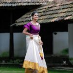 Vindhuja Vikraman Instagram - 💜 Pic @mojo_click Mua @brides_of_deepthi Costume @aishus.boutique Nails @dartistry.in Trivandrum, India