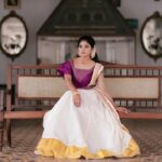 Vindhuja Vikraman Instagram - 💜 Pic @mojo_click Mua @brides_of_deepthi Costume @aishus.boutique Nails @dartistry.in Trivandrum, India