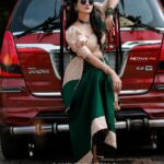 Vindhuja Vikraman Instagram - 💚 Pic @motive_pix_studio Costume @3days_designs Mua @sudhi_s_kurup Nails @dartistry.in Hair @shabnas._.makeover Jewelry @hydrbadstore