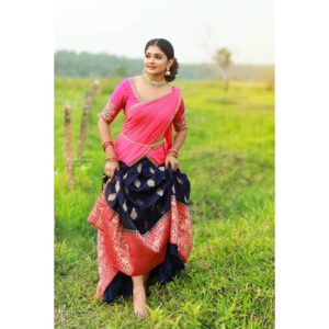 Vindhuja Vikraman Instagram - In a world full of trends I want to remain a classic ❤️
@nandagopan_photography 
@thanzscouture 
@karthika.nitheesh