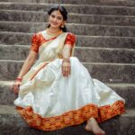 Vindhuja Vikraman Instagram - Pic @harikumar.gk Costume @db_keralasarees Designing and Styling @3days_designs Thiruvananthapuram, Kerala, India