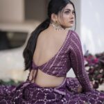 Vindhuja Vikraman Instagram - 💜 Outfit @thanuzbridalboutique Mua @maquilleurbysumi Earring @aswa_plaza_ Trivandrum, India