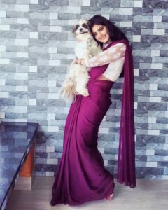 Vindhuja Vikraman Instagram - Love u till my last breath my love 😘❤️
@kuku_the_babyboy 
Costume @3days_designs 👗