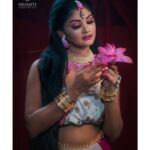 Vindhuja Vikraman Instagram - Navadurga concept photoshoot Day 8: Mahagauri Mahagauri means extremely white, refers to her luminous beauty which radiates from her body. Hindus belive that by paying homage to Mahagauri all the past, present and future sins will be washed away, imparting a deep sense of inner peace. Model: @vindhujavikraman_official Concept, styling, makeover : @geethusrishti, @srishtimakeoverhub Photo : @umeshsrishti Trivandrum, India