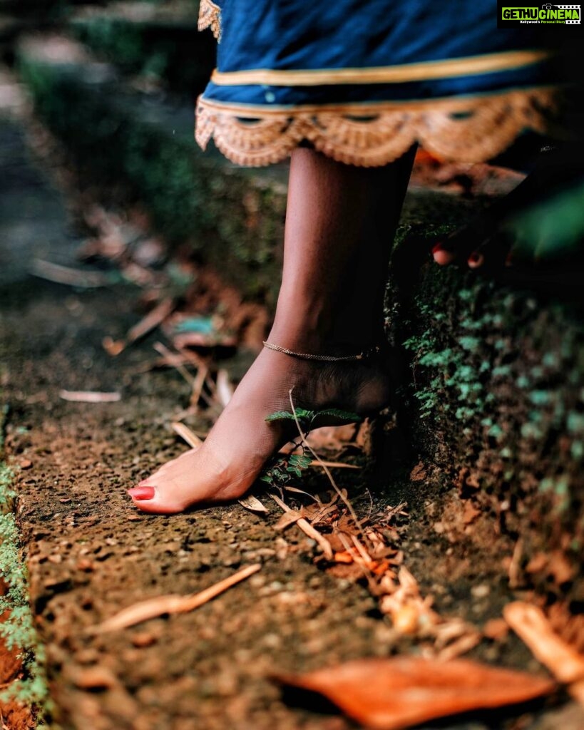 Vindhuja Vikraman Instagram - "Better slip with foot than tongue" . @renjithnair2747 #feetlove#nature#feetphotography Trivandrum, India