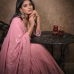 Vindhuja Vikraman Instagram - She lived her best life in her Dreams……….. Mua @brides_of_vishu Designer @_muhammed_thanzeela Outfit @thanzscouture Nails @dartistry.in Trivandrum, India