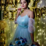Vindhuja Vikraman Instagram - Birthday series 💙 Pic @vinod_lifetouch Mua @sreshta_makeover Costume @nova_fashion_boutique_by_brind Nails @dartistry.in Decor @br_eventsofficial Cake @cake_o_clock_cakes_n_bakes