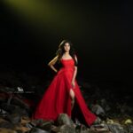 Vindhuja Vikraman Instagram - You in the mood for some red?😌😉 Pic @twiz_advertising_company Costume @nova_fashion_boutique_by_brind Mua @sivas_makeover_ Nails @dartistry.in Trivandrum, India
