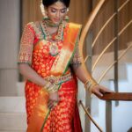 Vinusha Devi Instagram - @jastina_mua i just loved the way she kept my features enhanced not transformed ❤️ Event Organisers @mani_aka_mak media @teddy_palette Model @vinusha_devi Saree@aaryanairdesigns Blouse @sajna_bridal _wear_designer Jewels @aaranyarentaljewellery Veil @veilsbymsp Flowers @jayashree_hairstylist @manapookal Video and photography @sarancapture #vinushadevi #kannamma #bharathikannamma #bridalmakeup #mugurthamlook #model #jastinamua #photoshoot