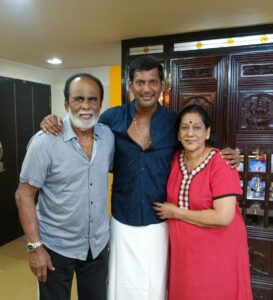 Vishal Instagram - And finally I got to meet my parents on my birthday after attending all the other programs since morning. Usually it's the opposite but I am glad I met my parents & my son August on my birthday. 

Back to more activities lined up. 

With my parents blessings, I have come a full circle this birthday. 

Thanking one and all for your lovely wishes, I sincerely thank each & every volunteer of #MakkalNalaIyakam & #DeviTrust for all the activities conducted all over India today. My sincere gratitude to the core, GB