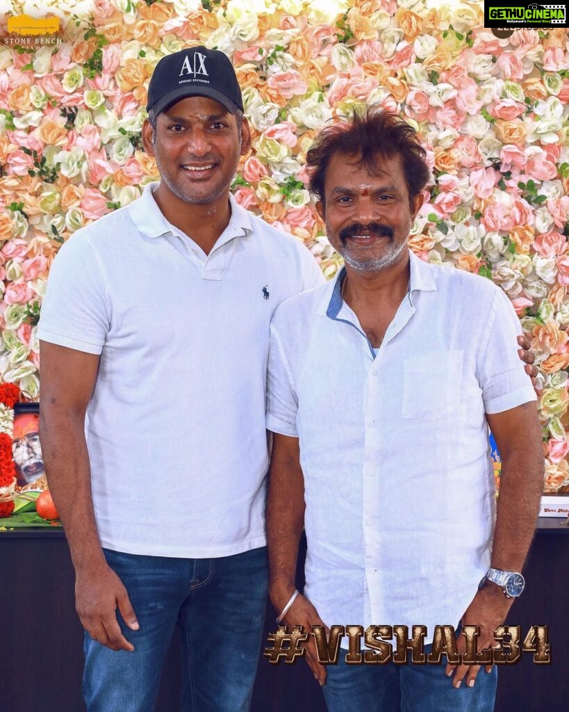 Vishal Instagram - Super excited to join hands with #DirectorHari Sir for a 3rd time, It’s going to be a blast and I am looking forward to it, GB #Vishal34 Produced by #StoneBenchers & #ZeeStudiosSouth @zeestudiosofficial @zeestudiossouth @stonebenchers