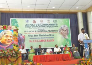Vishal Instagram - On behalf of #APJAbdulKalam Ayya’s remembrance anniversary we planted saplings in Annai Velankanni College and also felt elated and happy to introduce a device invented by a young boy, Vijay Varma which is usable for Farmers to evade animals eating the crops and entering their fields. Nice to see budding talents doing something for farmers and not MNCs.  Appreciate his effort and idea.  Much needed for our society to acknowledge farmers by the youth.  Hats off. GB