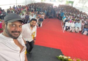 Vishal Instagram - On behalf of #APJAbdulKalam Ayya’s remembrance anniversary we planted saplings in Annai Velankanni College and also felt elated and happy to introduce a device invented by a young boy, Vijay Varma which is usable for Farmers to evade animals eating the crops and entering their fields. Nice to see budding talents doing something for farmers and not MNCs.  Appreciate his effort and idea.  Much needed for our society to acknowledge farmers by the youth.  Hats off. GB