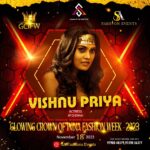 Vishnu Priya Instagram – *glowing crown of India fashion week 2023*

 Initiate by:
@SAfashionevents
 
Venue partner:
Aeromba_fitness

Supporting partner:
@festevents

Photographer partner:
@suganaliex

#pageant #models #fashion #makeup #fitness #designer Chennai, India