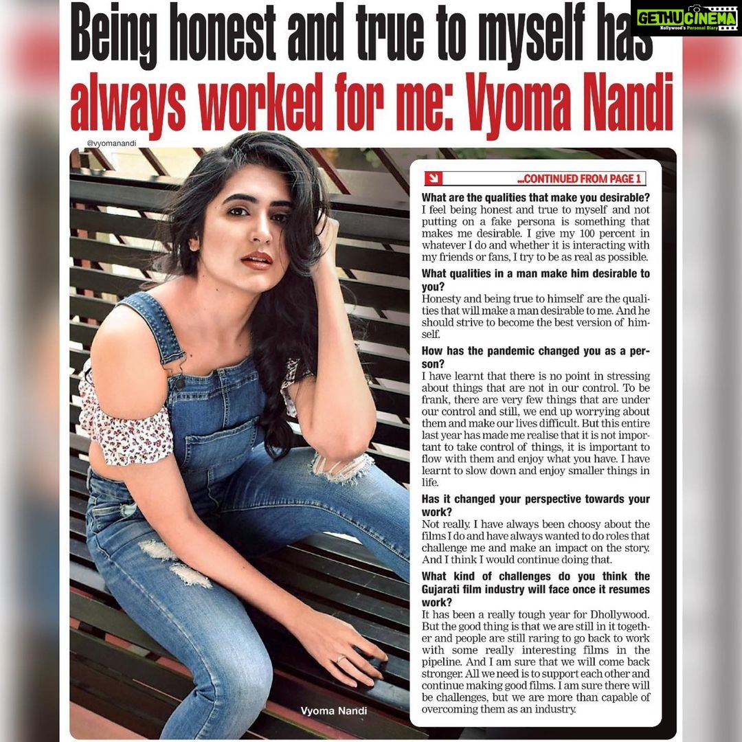 Vyoma Nandi Instagram - Okay so this happened again! 🤩 So humbled by this and thank you to everyone that’s showered love on me and made this happen. I promise to keep making ya’ll proud ♥️ #ahmedabadtimes #mostdesirablewoman #2020