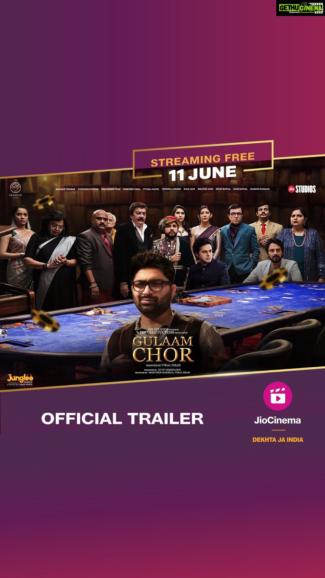 Vyoma Nandi Instagram - GULAAM CHOR TRAILER IS OUT! Kon che chor jene kari hollywood-style ni chori? Che koi ek ke involved che puri toli?π°π΅π» A comedy suspense drama, which features biggest-ever ensemble cast for a Gujarati film. Find out in #GulaamChorOnJioCinema streaming free 11 June onwards. @Jiocinema @officialjiostudios @malhar028 @vandanapathak26 @kamleshamrutlal_official @dharmesh64 @vyomanandi @diliprawalofficial @ojasrawal @hardiksangani @vineeta_m_joshee @ragi_jani, @janibhavini @mehulkajariaofficial @bhumikabarot19 @viral2886 @masumehofficial @the.creativetribe @timesmusichub