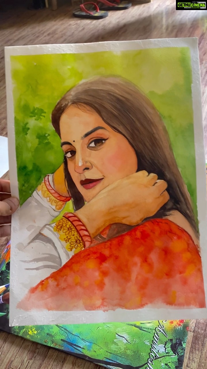 Yamini Singh Instagram - My. New water color painting personality queen mam happy birthday advance @yaminisingh_official 🎂🎂🎂🎂🎂🎂🎂🎂🎂❤️❤️❤️ art by @mr__kalakar52