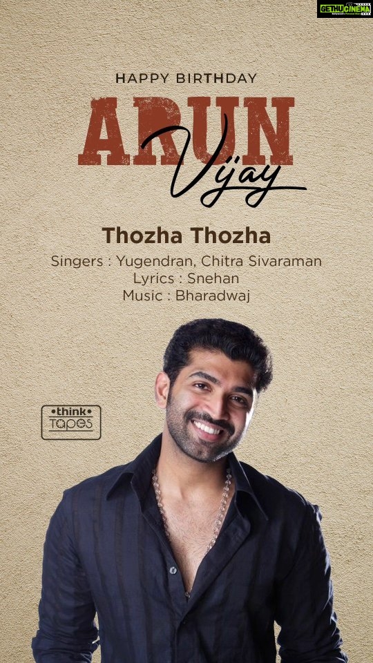 Yugendran Instagram - Celebrating the immensely talented actor @arunvijayno1 on his birthday with #Bharadwaj 's classic #ThozhaThozha from #PandavarBhoomi 🎶❤️ 🎙️ : @yugendranvasudevan #ChitraSivaraman ✍️ : @kavingarsnekan #ThinkTapes #HBDArunVijay #HappyBirthdayArunVijay cherandirector