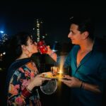 Yuvika Chaudhary Instagram – Happy karva chauth baby my lil princess @yuvikachaudhary I love u
We both Styled by @the_wardrobestudio @preetikaamit