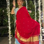 netri nisarg trivedi Instagram - Paancham na garba At @theoggarba Styled by and wearing: @kinjal.prajapati136 @rivayaat_bykinjal Pc: @niilampaanchal #paanchamnagarba #navratri #garba #gujarat #film #gujaratifilm #actor #netritrivedi