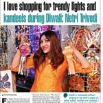 netri nisarg trivedi Instagram - Feeling Festive already ✨Festival of Lights for real✨✨ Thankyou Ahmedabad Times @kanksha_mv @timesofindia @ahmedabadtimestoi For shopping along! #diwali #ahmedabadtimes #timesofindia #ahmedabad #lights #netritrivedi #actor